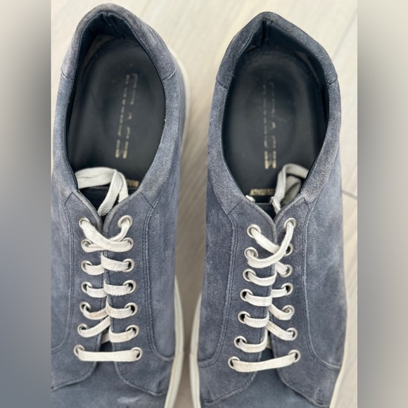 H.S. Trask Rigby Denim Italian Suede Low Top Sneakers Size 12 - Picture 5 of 14